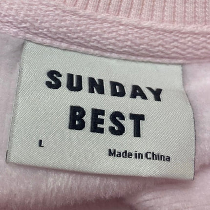Aritzia Sunday Best Women's Pink Long Sleeve Crewneck Sweater Sweatshirt Top L
