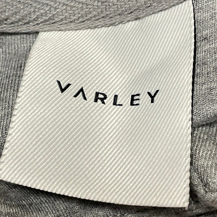 Varley Women's Gray High Neck Long Sleeve Snap Tie Waist Wrap Coat Jacket Size M