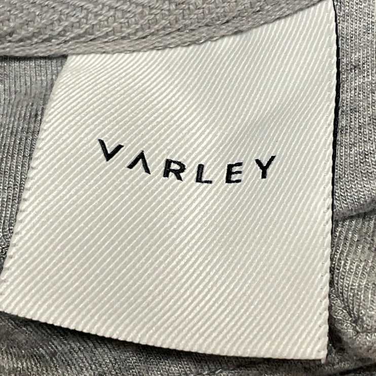 Varley Women's Gray High Neck Long Sleeve Snap Tie Waist Wrap Coat Jacket Size M