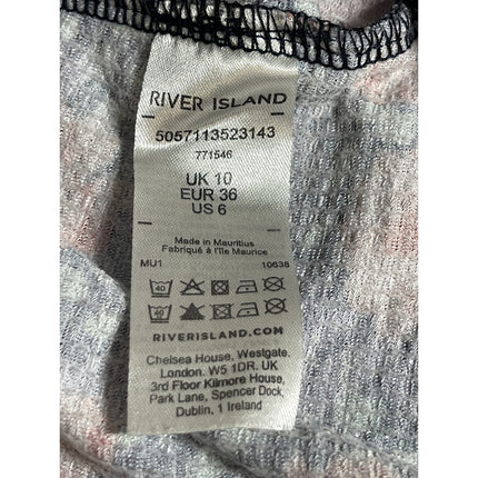 River Island Multicolor Lace Trim Floral V Neck Cami Camisole Tank Mini Dress 10