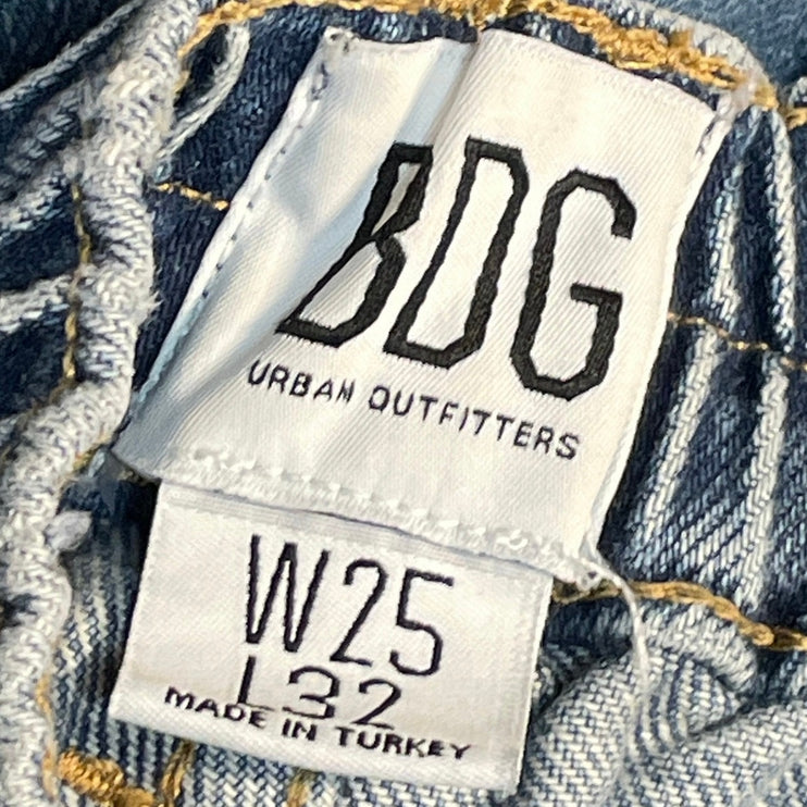 Urban Outfitters BDG Women's Blue Cargo High Rise Straight Denim Jeans Size 25