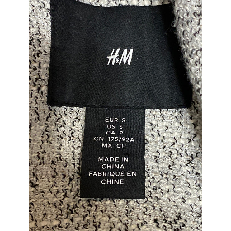H&M Men's Gray Long Sleeve Full Zip Collared Regular Fit Shacket Jacket Size S