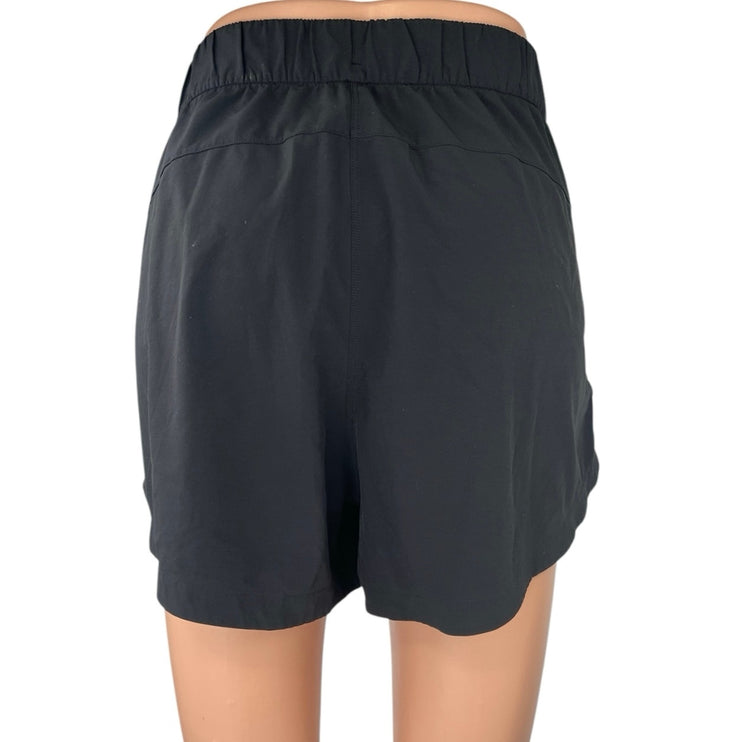 Lululemon Women's Black High Waisted Drawstring Running Athletic Shorts Size 12