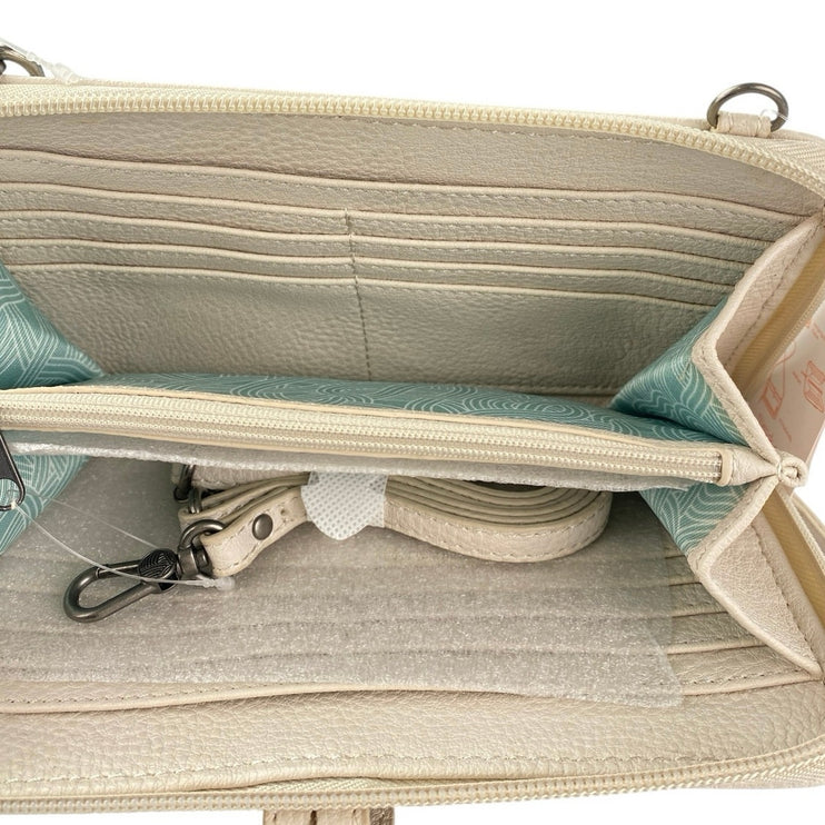 NEW The Sak Iris Ivory Blue Crossbody Purse Smartphone Wallet Clutch Wristlet