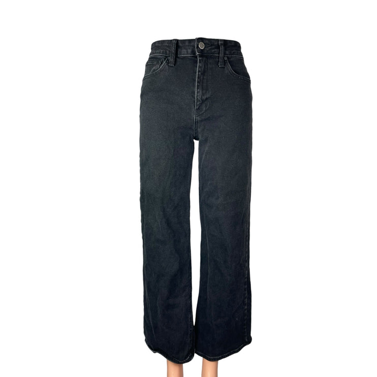 Just Black Denim Womens High Rise Straight Baggy Wide Leg  Denim Jeans Pants 26