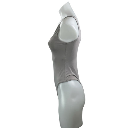 Aritzia Babaton Black Gray Sleeveless Square Neck Shapewear Bodysuits Top Size S