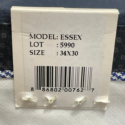 NEW The Savile Row Men's Blue Slim Tapered Trousers Dress Pants Size 34x30