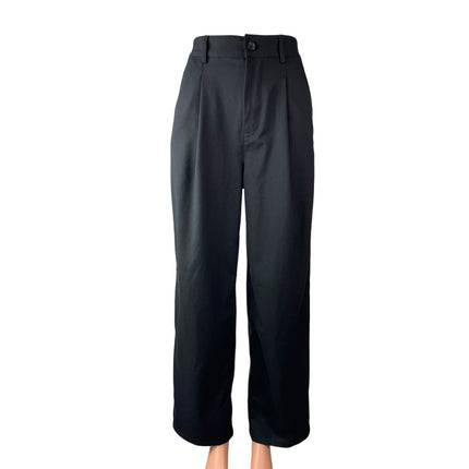 Urban Outfitters Women's Black Pleated High Rise Wide Leg Trousers Pants Size S