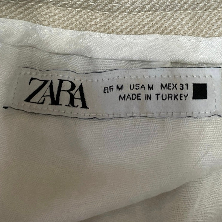 Zara Women's Gray High Waisted Drawstring Tapered Trousers Sweat Pants Size M