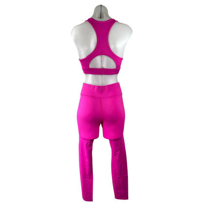 All Access Pink Racerback Cropped Top Leggings Yoga Athletic Two Piece Set Sz S