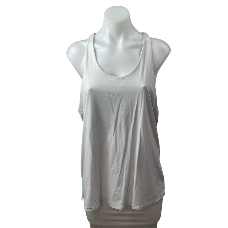 Alo Yoga Women's White Sleeveless Racerback Workout Athletic Tank Top Size M/L