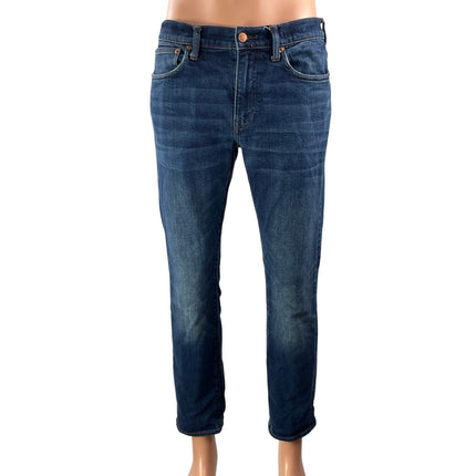 J.Crew Mens Blue High Waisted Medium Wash Slim Straight Leg Denim Jeans Pants 31
