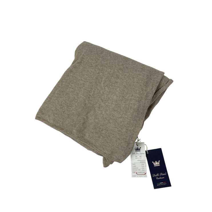 NEW Dalle Piane Cashmere Wool Beige Winter Snow Warmer Shawl Wrap Neck Scarf OS