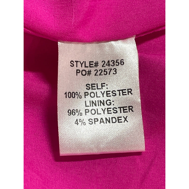 Skies are Blue Pink Silk Satin Double Breasted Long Sleeve Blazer Mini Dress M