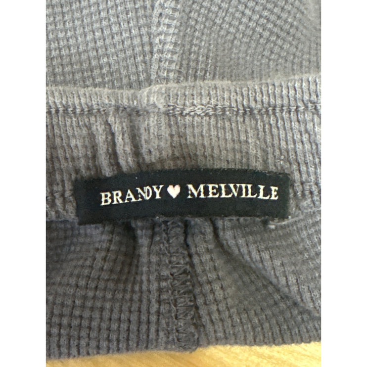 Brandy Melville Womens Purple Waffle Knit Drawstring Lounge Mini Shorts One Size