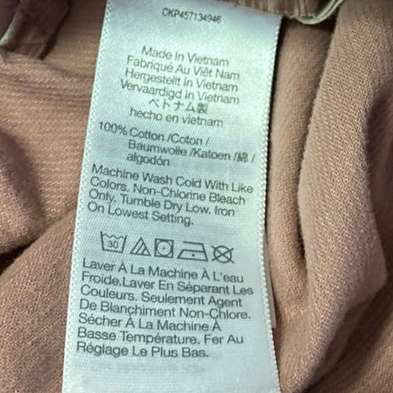 Madewell Women's Pink Corduroy Pull On Tapered High Rise Trousers Pants Size S