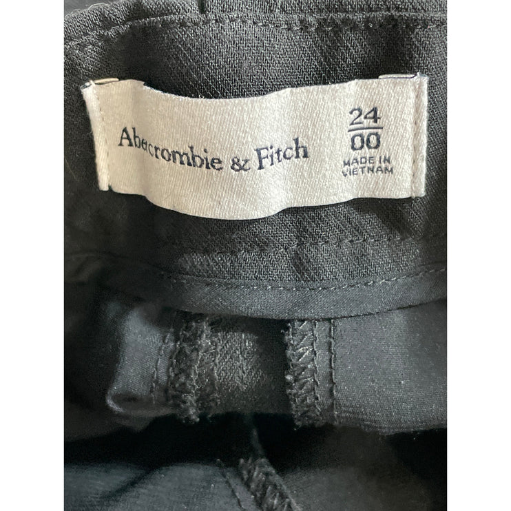 Abercrombie & Fitch Womens Black High Waisted Pleated Casual Mini Shorts Size 24