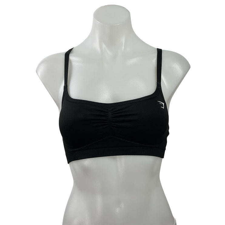 Gymshark Lift Seamless Black Activewear Workout Yoga Sports Bra Crop Tank Top S