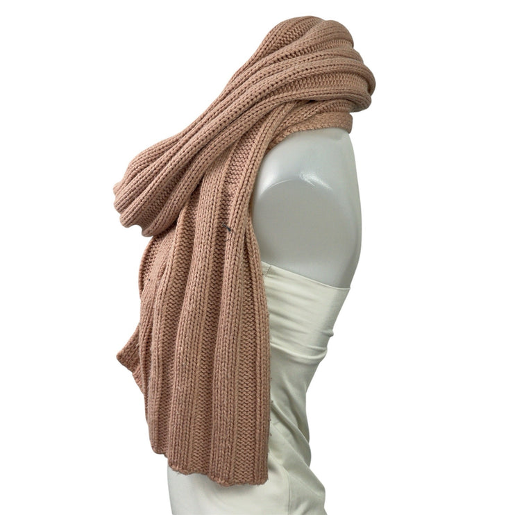 C.C Exclusives Women's Pink Ultra Soft Ribbed Thick Shawl Wrap Neck Scar OS