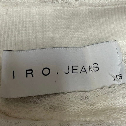 IRO Jeans Nuala White Sleeveless Crewneck Distressed Muscle Tee Tank Top Size XS