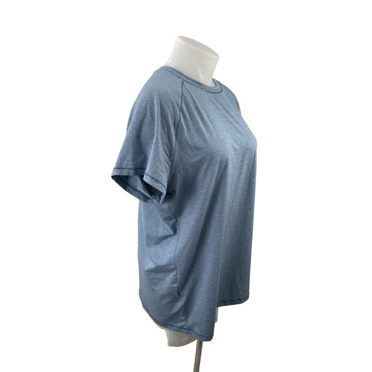 Eddie Bauer Blue Crew Neck Short Sleeve Athletic Activewear Tee T-Shirt Top 2X