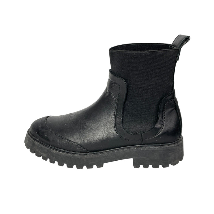 & Other Stories Women's Black Round Toe Chunky Block Heel Chelsea Boots 38 US 7