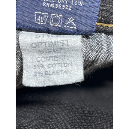 Principle Denim Innovators Black Fringe Raw Hem Mid Rise Straight Denim Jeans 27