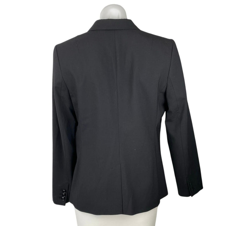Banana Republic Long & Lean Black Button Long Sleeve Blazer Coat Jacket Size 6