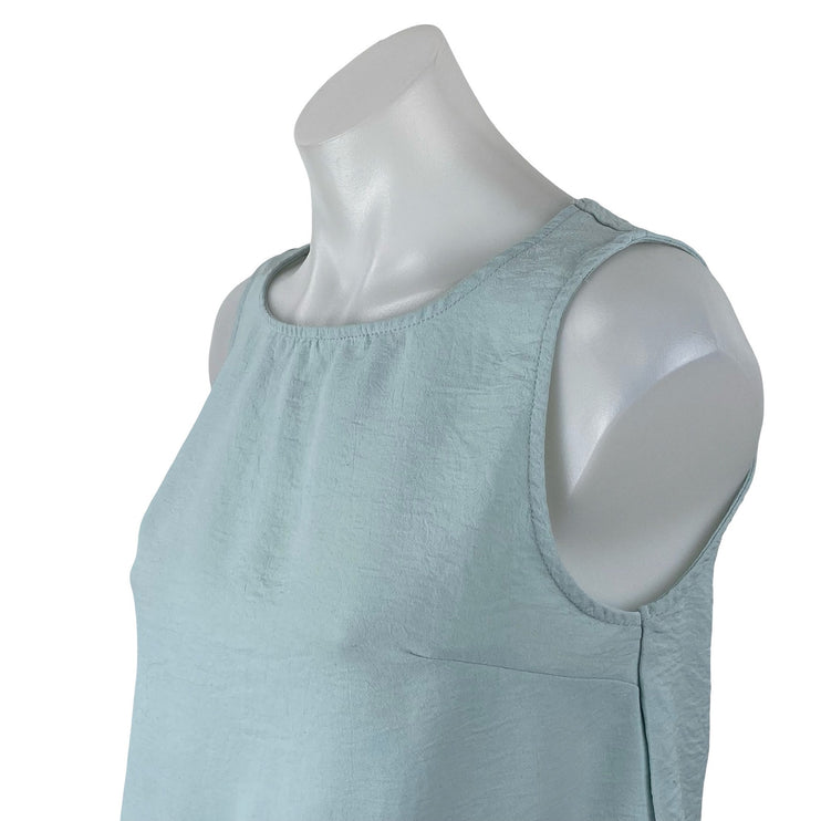 Roylamp Women's Light Blue Sleeveless Round Neck Boxy Cami Tank Crop Top Size XS