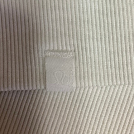 Lululemon White High Neck Racerback Ribbed Knit Athletic Yoga Crop Top Size S