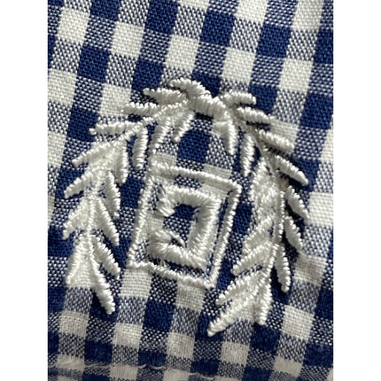 Chaps Men's Blue Gingham Checkered Long Sleeve Button Down Shirt Top Size L