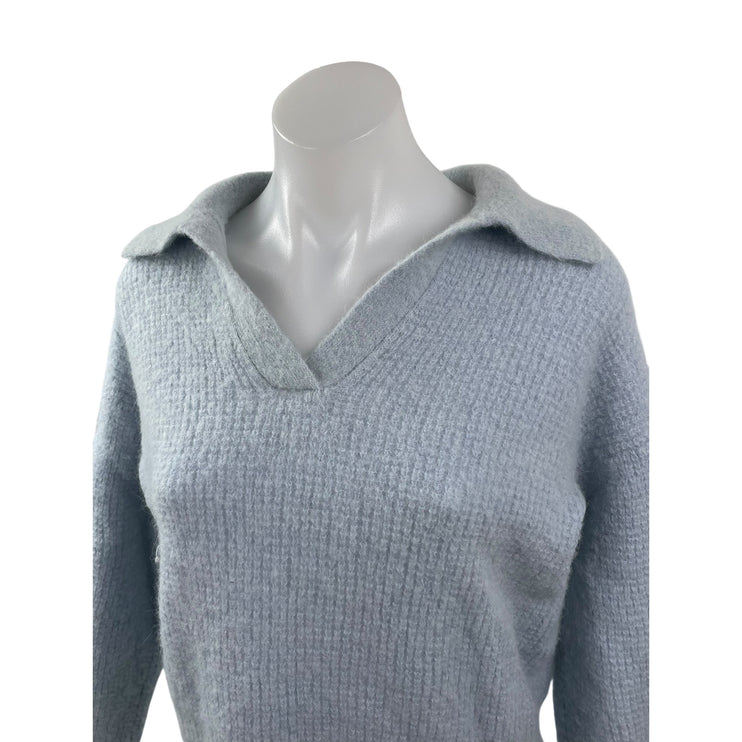 Everlane Womens Alpaca Wool Waffle Collared Long Sleeve Crop Polo Sweater Top XS
