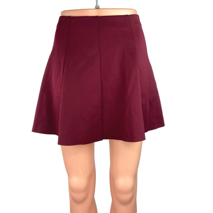 Aeropostale Maroon Purple Pleated A-Line Skater Flowy Mini Golf Skirt Size S