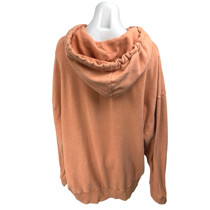 Collusion Women's Orange Long Sleeve Hooded Hoodie Sweatshirt Sweater Top Sz XL