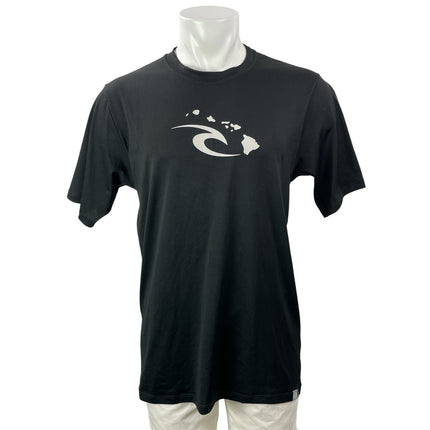 Rip Curl Mens Black Short Sleeves Graphic Print Pullover Tee T-shirt Top Size L