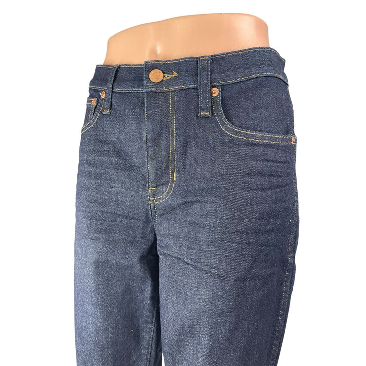 J. Crew Vintage Women's Blue High Waisted Slim Straight Leg Denim Jeans Pants 28