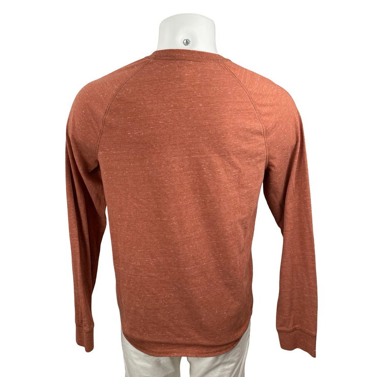 Goodfellow & Co Men's Orange Long Sleeve Casual Henley Basic Tee T-Shirt Top M