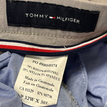 Tommy Hilfiger Men's Gray Mid Rise Straight Leg Trousers Dress Pants Size 32x30
