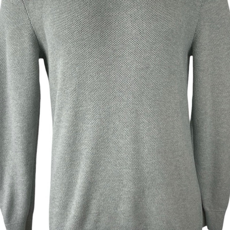 GAP Men's Gray Waffle Knit Crew Neck Long Sleeve Sweater Sweatshirt Top Size M
