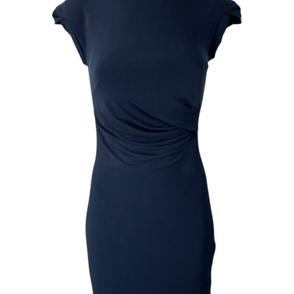 Banana Republic Navy Blue Short Cap Sleeve Crewneck Mini Bodycon Dress Size XXSP