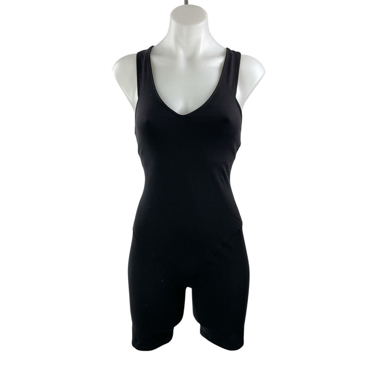 Alo Yoga Black Sleeveless Activewear Athletic Crossback V-neck Jumpsuit Romper S