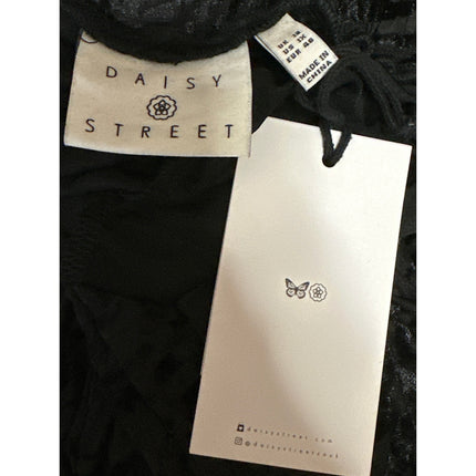 NEW Daisy Street Black Velvet Tiger Animal Print Straight Wide Trousers Pants 1X