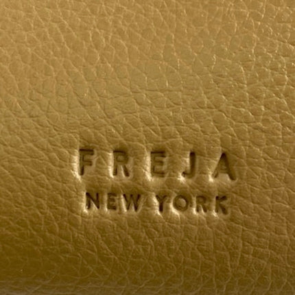 Freja New York Linnea Yellow Faux Leather Vegan Laptop Tote Shoulder Handbag OS