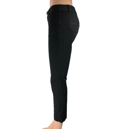 Banana Republic Women's Black Mid Rise Skinny Straight Ankle Trousers Pants Sz 4