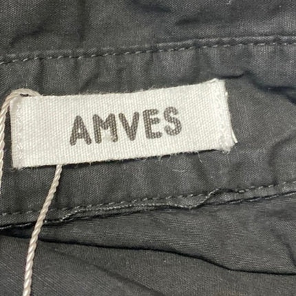 Amves Women's Black Asymmetric Button Down Long Sleeve Blouse Shirt Top Size S