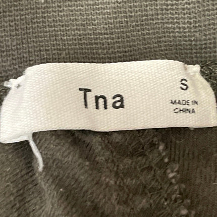 Aritzia TNA Women's Olive Green Linen Mid Rise Drawstring Jogger Pants Size S