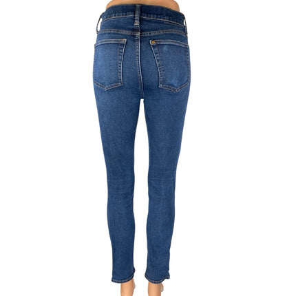 &Denim Women's Blue High Waisted Medium Wash Skinny Denim Jeans Size 29/30