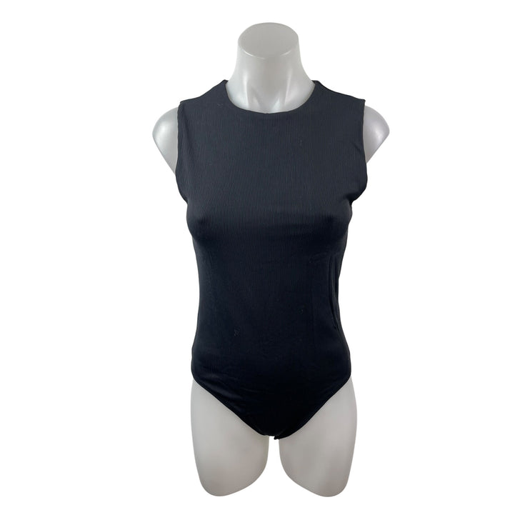 Abercrombie & Fitch Women's Black Crew Neck Sleeveless Cami Tank Bodysuit Top S