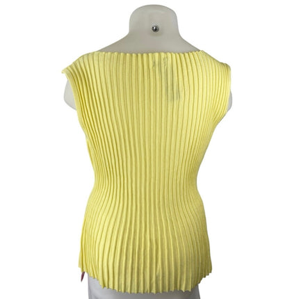 PrettyLittleThingYellow Sleeveless Rib Knit Boat Neck Peplum Tank Top Size 3XL
