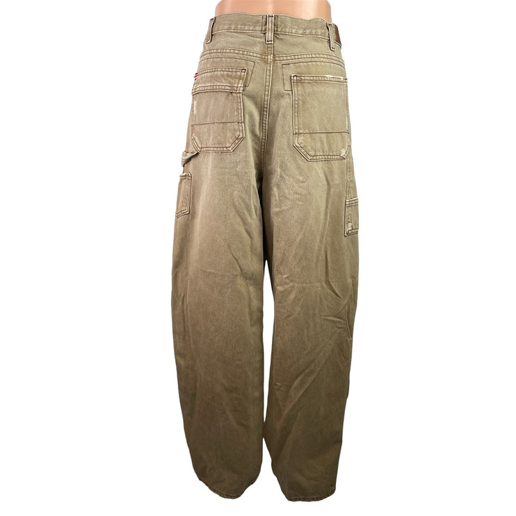 Urban Outfitters BDG Women's Tan High Rise Baggy Carpenter Denim Jeans Size 32